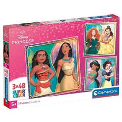 Clementoni 3 x 48 db-os puzzle - Disney Princess (25064)