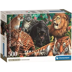Clementoni 500 db-os puzzle - Vadmacskák (35584)