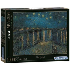 Clementoni 1000 db-os puzzle - Museum Collection - Van Gogh - Csillagos éj a Rajna felett (37089)