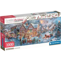 Clementoni 1000 db-os Panoráma puzzle - Karácsonyi készülődés (39927)