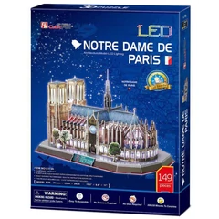 CubicFun 149 db-os 3D puzzle LED világítással - Notre Dame (L173)