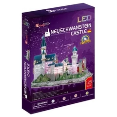 CubicFun 128 db-os 3D puzzle LED világítással - Neuschwanstein kastély (L174)