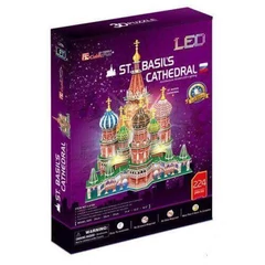 CubicFun 224 db-os 3D puzzle LED világítással - Szent Bazil Székesegyház (L519)