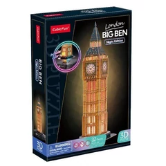 CubicFun 32 db-os 3D puzzle LED világítással - Big Ben (L537)
