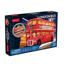 CubicFun 161 db-os 3D puzzle LED világítással - London Double Decker busz (L538)