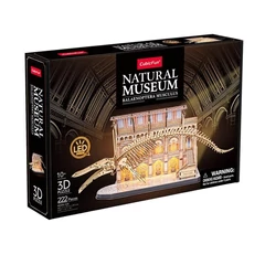 CubicFun 22 db-os 3D puzzle LED világítással - Múzeum sorozat - Kék bálna (L545)
