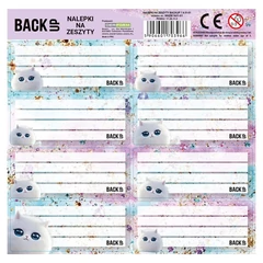 BackUp 8 db-os füzetcímke - Cicás (NNZB7A01)