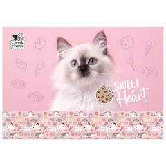 Cleo és Frank cicás asztali könyöklő - rózsaszín (POCF45)