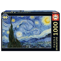 Educa 1000 db-os puzzle - Miniature puzzle - Csillagos éj, Van Gogh (20247)