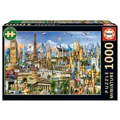 Educa 1000 db-os Miniature puzzle - Európa jelképei (20248)