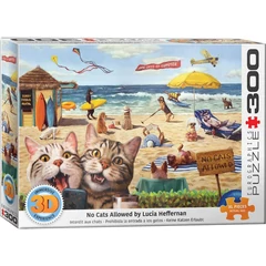 EuroGraphics 300 db-os 3D Lenticular puzzle - No Cats Allowed by Lucia Heffe (6331-5879)