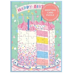 Galison 60 db-os Képeslap puzzle - Confetti Birthday Cake (78278)