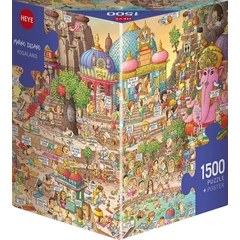 Heye 1500 db-os Triangular puzzle - Yogaland (30047)