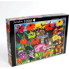 JaCaRou 1000 db-os puzzle - Garden cats (JP-CJGC1000)