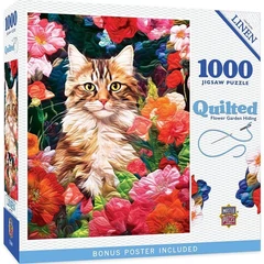 MasterPieces 1000 db-os puzzle - Quilted - Flower Garden Hiding (72451)