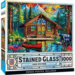 MasterPieces 1000 db-os puzzle - Stained Glass - Cabin Spectrum (72503)