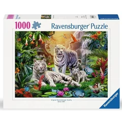 Ravensburger 1000 db-os puzzle - Fehér tigris család (12000886)