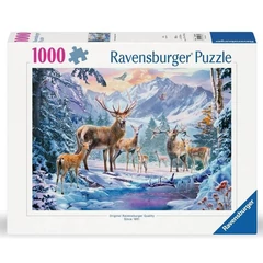 Ravensburger 1000 db-os puzzle - Szarvasok télen (12000888)