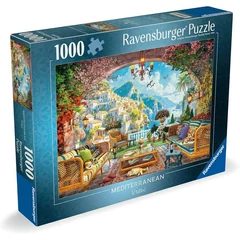 Ravensburger 1000 db-os puzzle - Mediterrán terasz kilátással (12001576)
