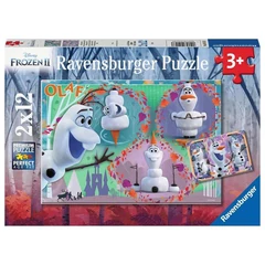 Ravensburger 2 x 12 db-os puzzle - Jégvarázs - Olaf a kedvenc (05153)