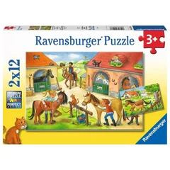 Ravensburger 2 x 12 db-os puzzle - Nyaralás a lófarmon (05178)