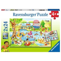 Ravensburger 2 x 24 db-os puzzle - Szabadidő a tónál (05057)