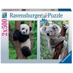 Ravensburger 2 x 500 db-os puzzle - Panda és koala (12000241)