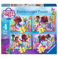 Ravensburger 4 az 1-ben puzzle (12,16,20,24 db-os) - Disney - Ariel (12004024)