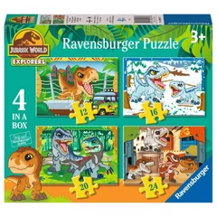 Ravensburger 4 az 1-ben puzzle (12,16,20,24 db-os)  - Jurassic World Explorers (12004027)