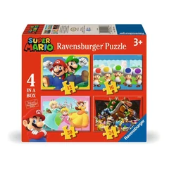 Ravensburger 4 az 1-ben puzzle (12,16,20,24 db-os) - Super Mario (12004107)