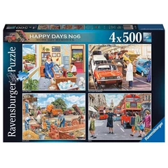 Ravensburger 4 x 500 db-os puzzle - Happy Days - Boldog munkanapok (17490)