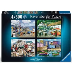 Ravensburger 4 x 500 db-os puzzle - Happy Days - Nyaralás brit módra (12001527)