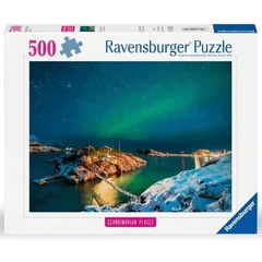 Ravensburger 500 db-os puzzle - Sarki fény Bergsfjord felett (12000845)