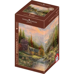 Schmidt 1000 db-os fa puzzle - Mountain Backdrop with Stream, Thomas Kinkade (59799)