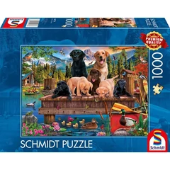 Schmidt 1000 db-os puzzle - Dog Family by the Lake (59778)