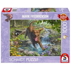 Schmidt 1000 db-os puzzle - Dog's Life - Spring Walk with Labrador Retriever (58559)