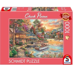 Schmidt 1000 db-os puzzle - Golden Evening at the Shore (58553)