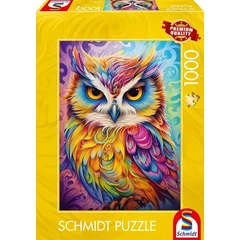 Schmidt 1000 db-os puzzle - Owl in parrot dress (59782)
