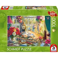 Schmidt 1000 db-os puzzle - Puzzle time with cat (59789)