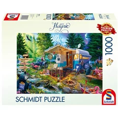 Schmidt 1000 db-os puzzle - With the Caravan in the Mountains, Jeff Haynie (58575)