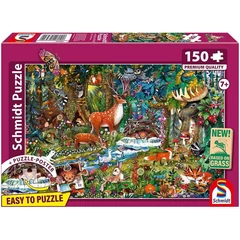 Schmidt 150 db-os puzzle - Animals in the Forests of Europe (56532)