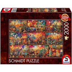 Schmidt 2000 db-os puzzle - Traveling with Books and Wine (59745)