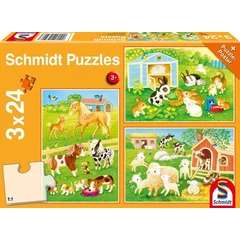 Schmidt 3 x 24 db-os puzzle - Cute Pets (56518)