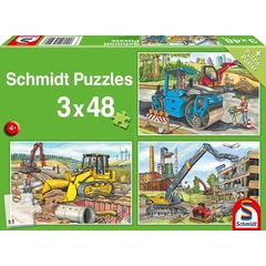 Schmidt 3 x 48 db-os puzzle - My Favorite Construction Vehicles (56520)