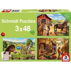 Schmidt 3 x 48 db-os puzzle - My Favorite Horses (56519)