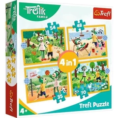 Trefl 4 az 1-ben (35,48,54,70 db-os) puzzle - A Treflik család kalandjai (34623)