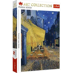Trefl 1000 db-os Art puzzle - Van Gogh - Éjjeli kávézó (10942)