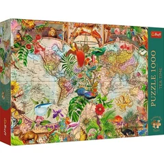 Trefl 1000 db-os Premium Plus puzzle - Tea Time - Antik világtérkép (12077)