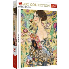 Trefl 1000 db-os Art puzzle - Klimt - Hölgy legyezővel (10925)