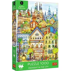 Trefl 1000 db-os Premium Plus puzzle - Éjfél Barcelonában (12074)